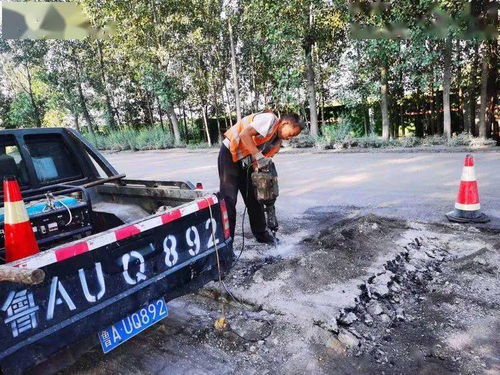 路面挖補維修工程完工 章丘區潘王路 龍山何家至g308段 順利通車